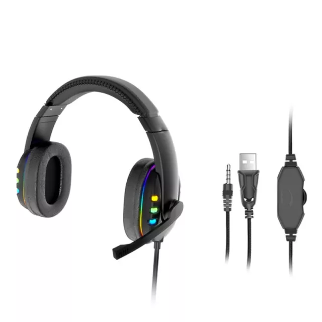 Gaming Headset with Microphone for Xbox-One Earmuffs with LED Light