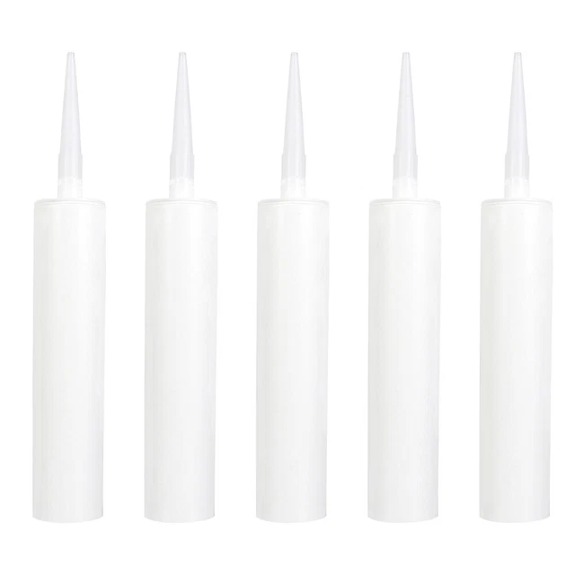 GROUT CAULK 600ML Plastic Tubes Refillable Sealant Tool (5pcs)CW £12.