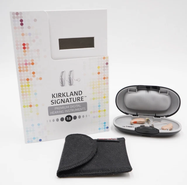 KIRKLAND SIGNATURE PREMIUM Digital Hearing Aids 7.0 W/ Case & Box 299.