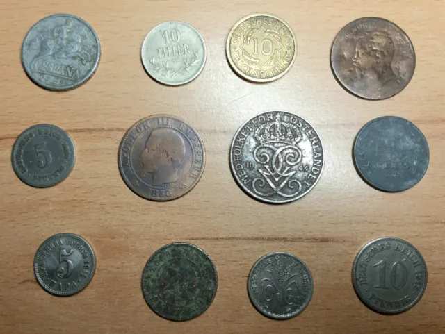 Münzen Sammlung Europa Ab 1856 Bis 1945 Lot 12 Stück Konvolut Alte Münzen