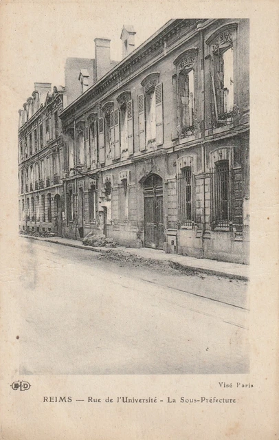 CPA 51 REIMS Rue de l'Université La Sous Prefecture