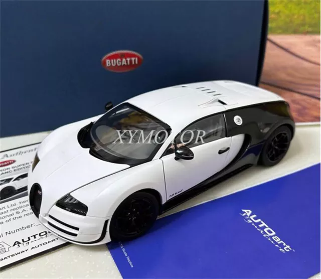 AUTOart 1/18 Bugatti VEYRON SUPER SPORT Diecast Model Car Gift panda White black
