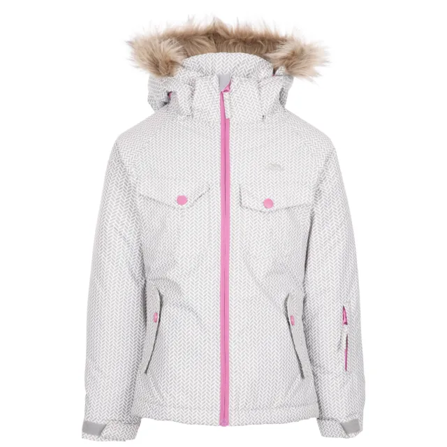 Trespass Girls Ski Jacket Padded Removable Hood 4 Pockets Denia