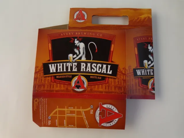 Beer Six pack Holder (6-pack) ~ ~ AVERY Brewing White Rascal ~ Boulder, COLORADO