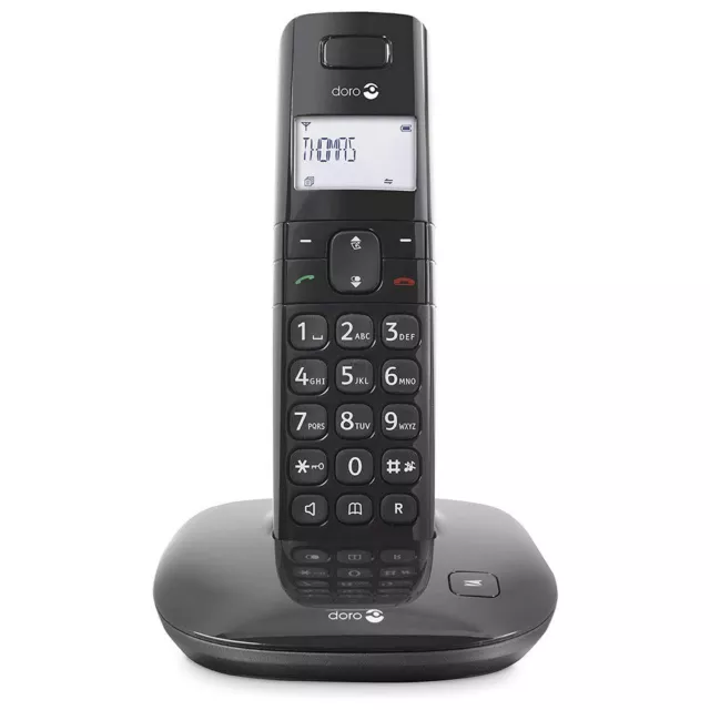 Doro Comfort 1010 DECT Senioren Schnurlos Telefon Schwarz Neu OVP