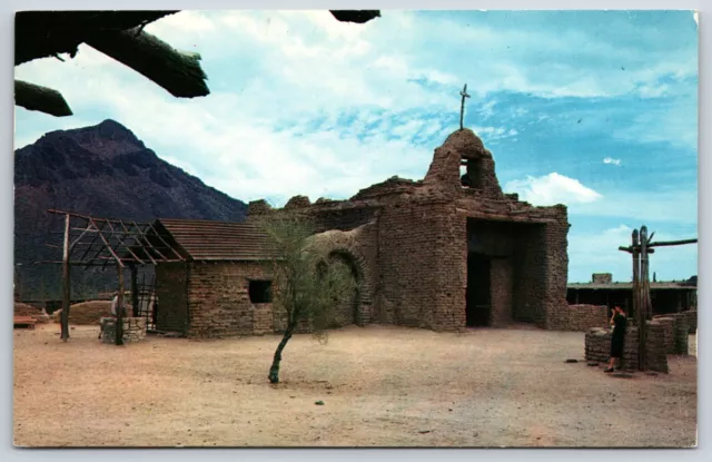 Postcard "The Little Church", Old Tucson Arizona Posted 1961