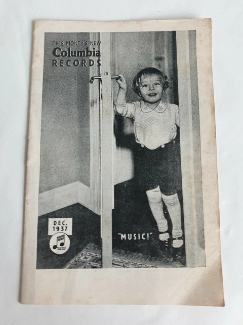 1930s Columbia Records Catalogue 1937 Music vintage advertising