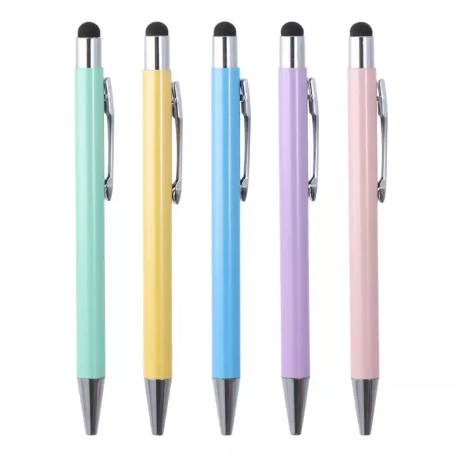 Metal Ballpoint Pens Vibrant Black Ink Pretty Pens Premium Metal Stylus Pen