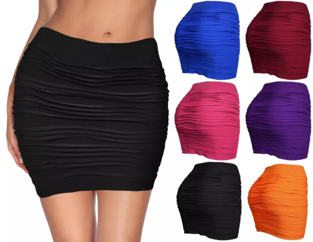 WOMENS SOLID PENCIL Midi Bodycon with Back Slit Skirt $9.99 - PicClick