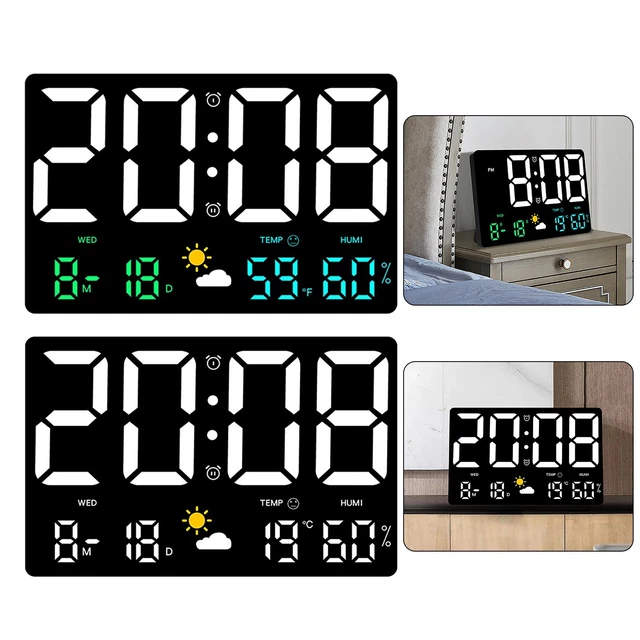 Pratico orologio meteo termometro digitale interno esterno velocità del vento