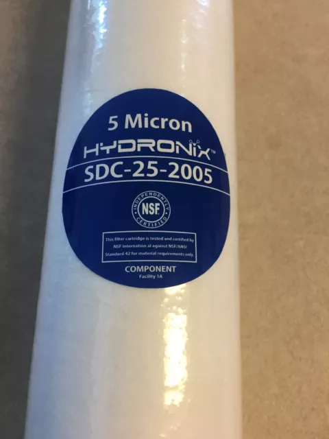 4 FILTRES Hydronix 5 microns SDC-25-2005 20 x 2,5 pouces filtre à sédiments polyspun 2