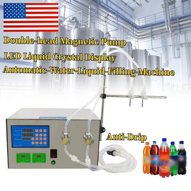 Magnetic Pump Liquid Filling Auto Machine 2 Head+LED Liquid Crystal Touch Screen