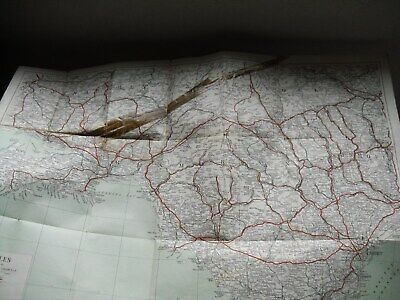 ANTIQUE GEOGRAPHIA LARGE Scale Map of South Wales c1910/20's, 2 Miles : 1 inch £8.00 - PicClick UK
