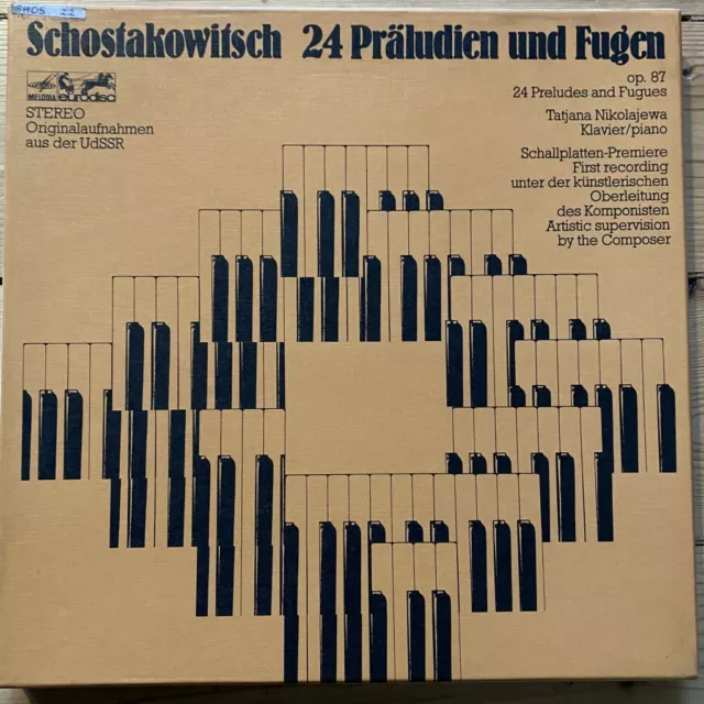 86 199 XGK Shostakovich 24 Preludes & Fugues / Tatjana Nikolajewa 3 LP Box Set