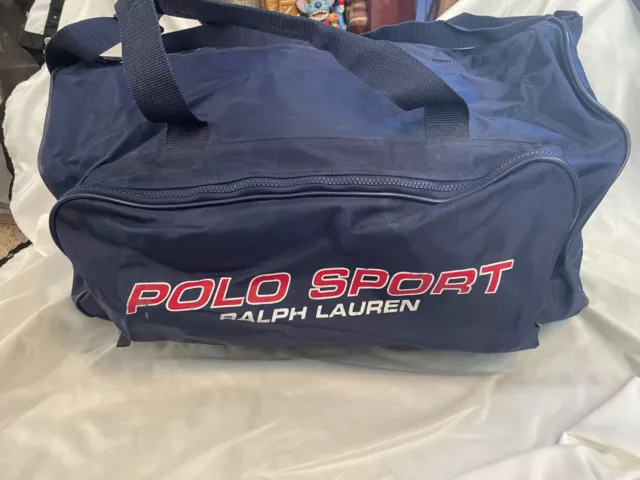Vintage RALPH LAUREN *Polo SPORT NAVY FLAG  Duffle BAG