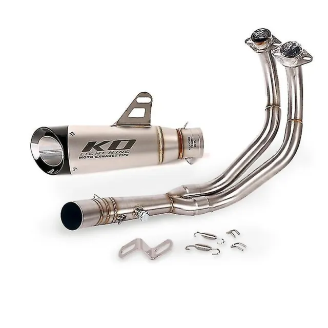 Pour Yamaha Mt-07 Xsr700 Fz07 Fj07 Système d’échappement complet Header Mid Link