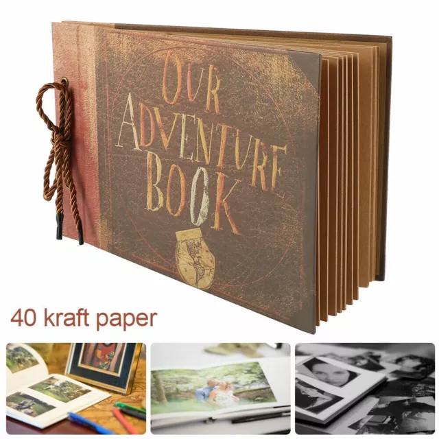 Vintage Photo Album Scrapbook Our Adventure Book Memory Anniversary DIY Gift UK 2