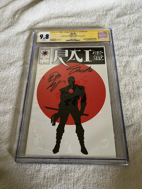 RAI 0 CGC 9.8 SS SHOOTER/LAYTON 1ST BLOODSHOT GLOSSY VARIANT Valiant 1992