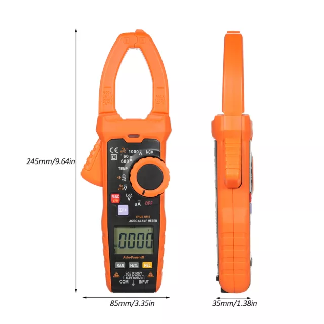 Digital Clamp Meter True RMS 6000 Counts Digital Electrical Tester Meter A2C9 2