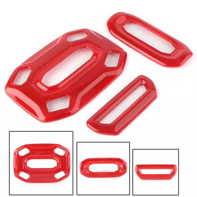 For Jeep Wrangler JL 18 Central Roof Reading Lamp  Panel Cover Trim Frame Red