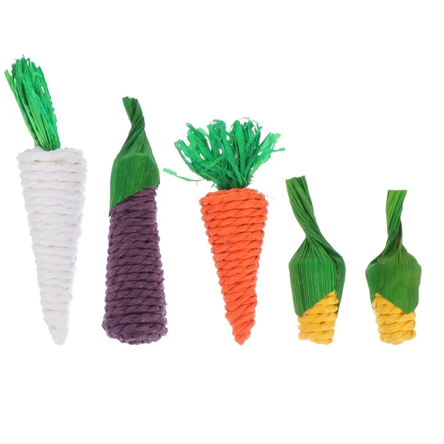 5pcs Gefälschte Karotten Kleine Pet Kauen Spielzeug Hamster Spielzeug