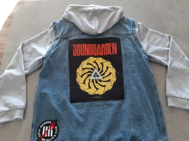 Denim Levi jacket hoodie 2XL Soundgarden Chains Metallica grunge metal band 🤘