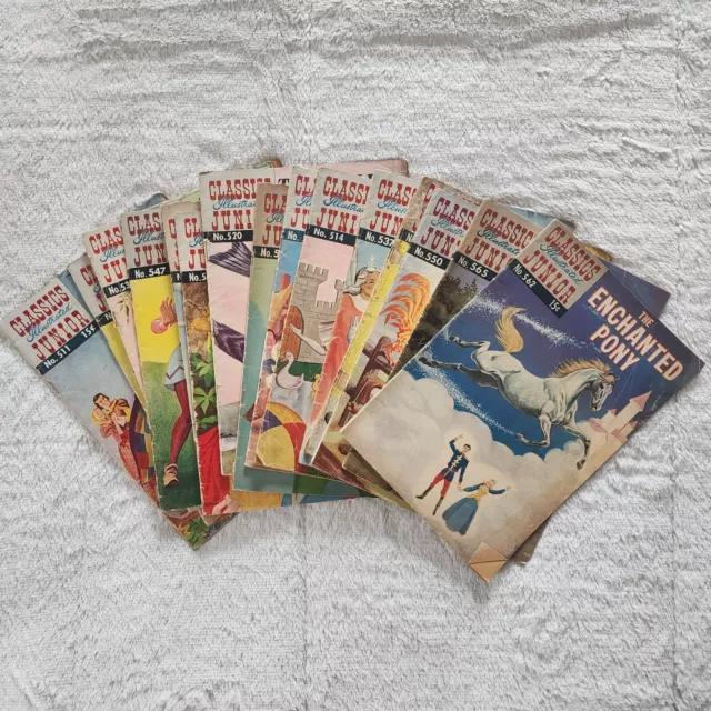 Vintage Classics Illustrated Junior Comic Book Lot