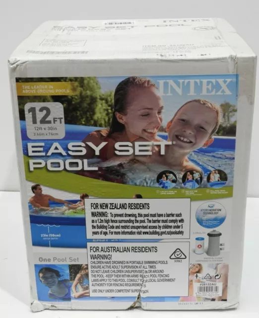 INTEX 12ft x 30in Easy Set Pool Inflatable Swimming Pool (Blue)
