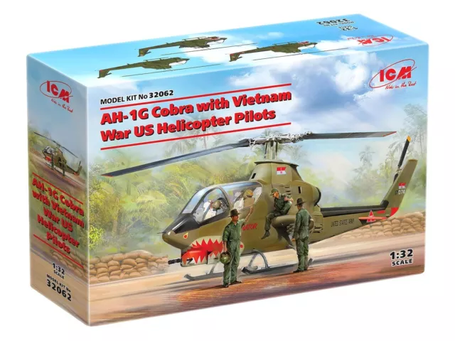 ICM 32062 – AH-1G Cobra with Vietnam War US Helicopter Pilots- Scale 1:32