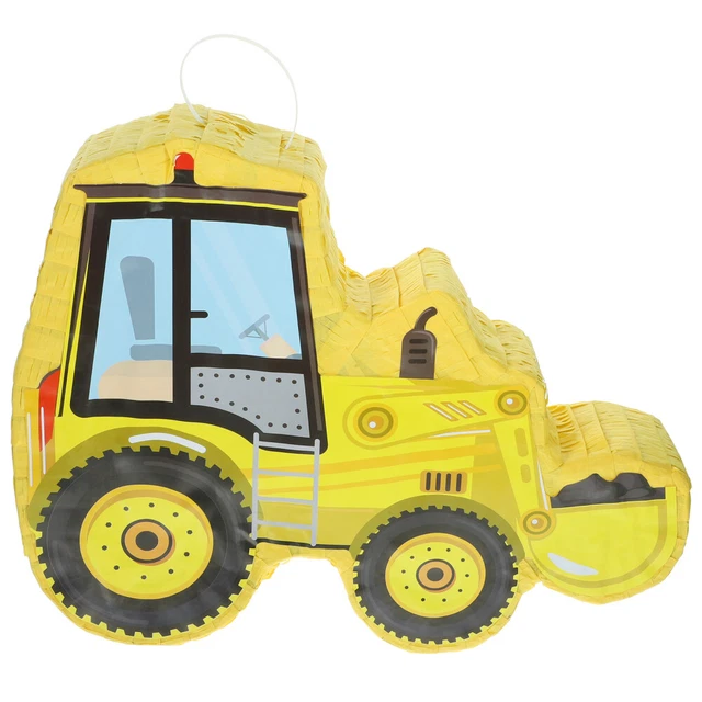 Piñata Excavatrice Chantier – 42x35x8 Cm, Décoration Anniversaire Enfant, Fête à Thème Construction, Remplissable Bonbons