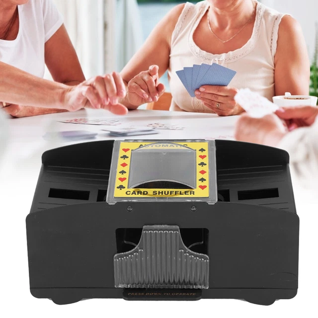 Adult Elderly Electric Automatic 2 Deck Labor Saving Card Shuffler Tool GDT