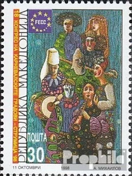 makedonien 130 mint never hinged mnh 1998 Karnevalstreiben