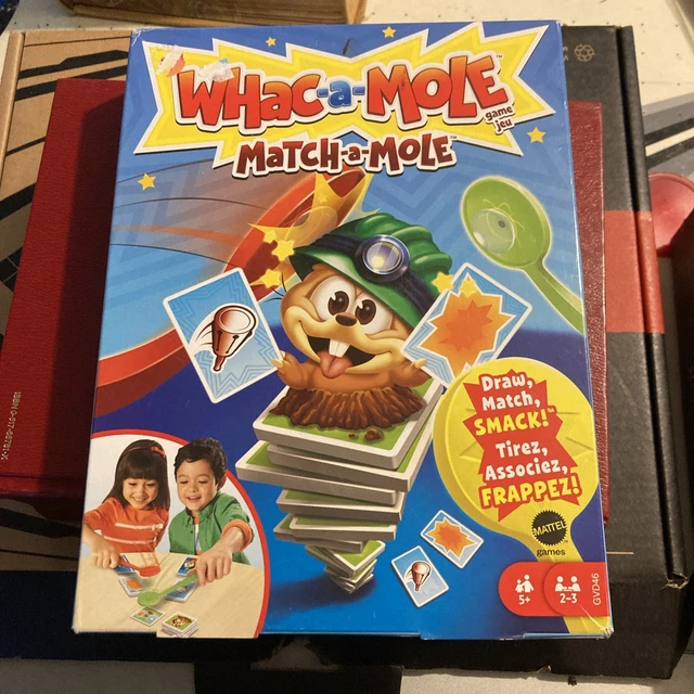 Mole Math Game MATTEL: WHAC-A-MOLE MATCH-A-MOLE Kids Card Matching Game with Mole ...