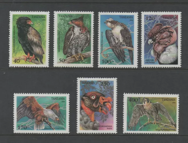 Tanzania 1994 Birds Of Prey (Sg1847/53) *Vf Mnh*