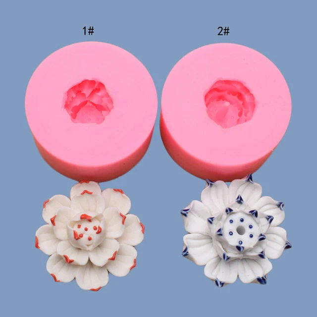 Soporte para palos de incienso budista moldes de resina 3D flor de loto quemador de incienso artesanal y