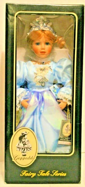 GEPPEDDO FAIRY TALE SERIES CINDERELLA at THE BALL PORCELAIN DOLL 15'' Tall NEW