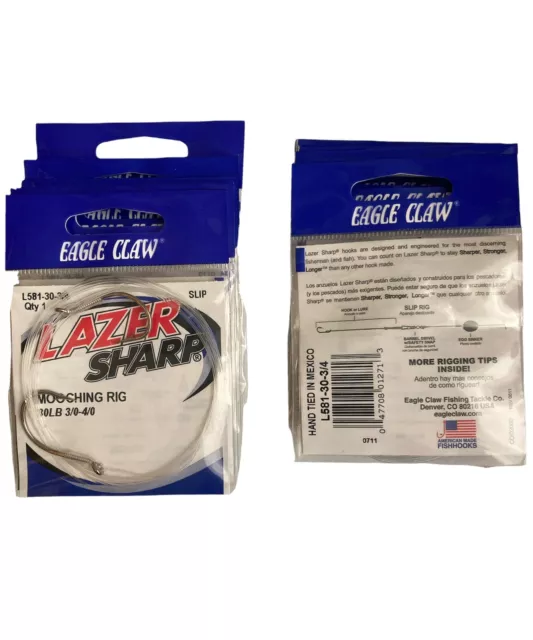 5-PACK Eagle Claw L581-30 3/4 mooching rig fish hooks FREE SHIPPING