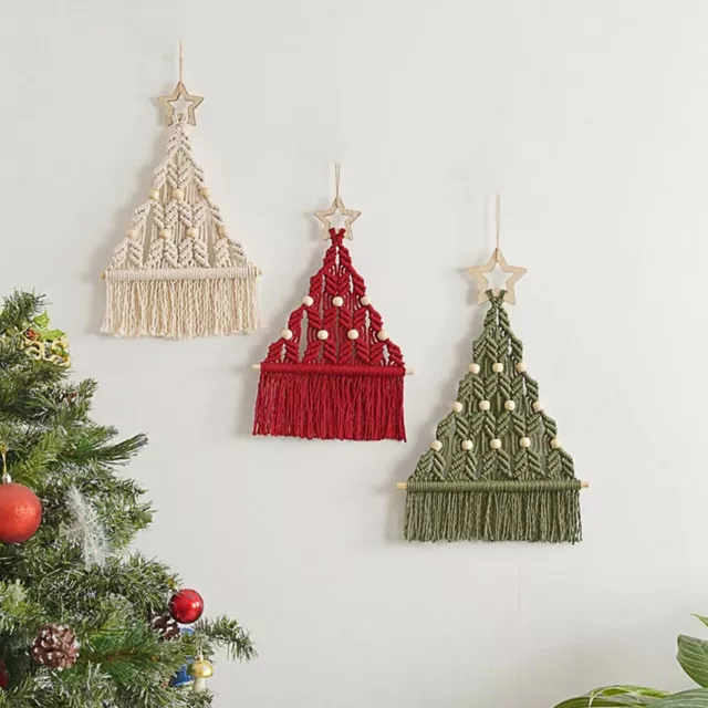 Christmas Tree DIY Kit Woven Macrame Christmas Tree Set Wall Hangings Decor