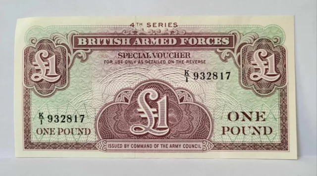 British Armed Forces £1 One Pound Banknote Military Uncirculated