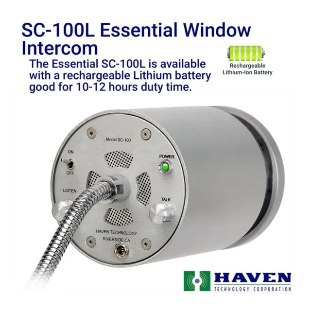 Haven SC-100L Electronic Two-Way Clear Communication DC Power Window Mount