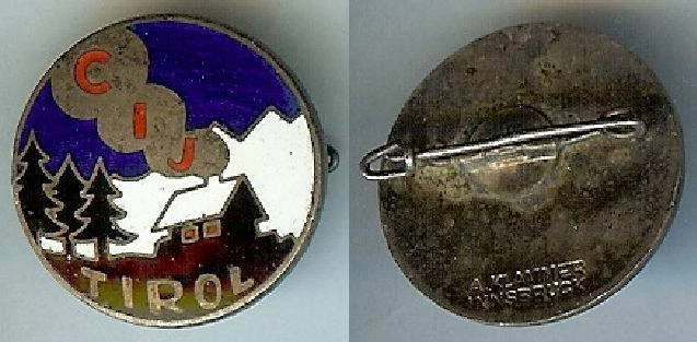 VORARLBERG écusson circa 1945-1950 Ski Montagne Occupation FFA insigne Tissu