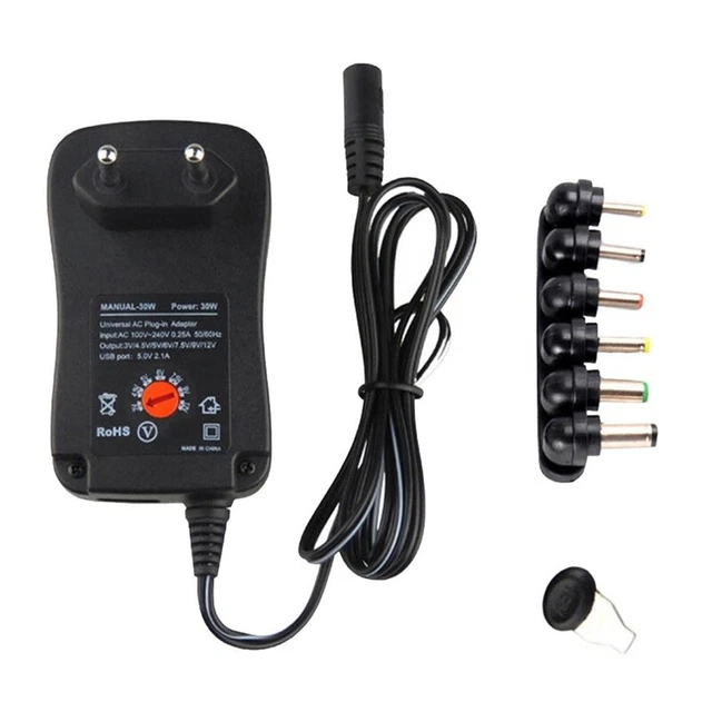 30W 3V 4.5V 5V 6V 7.5V 9V 12V AC/DC Adapter Adjustable Power Supplies Y4R2