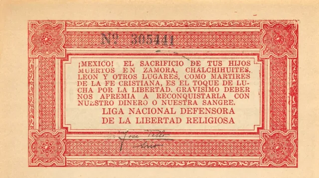 Mexico  20  Centavos  1927  M 4361a  Uncirculated Banknote WH2