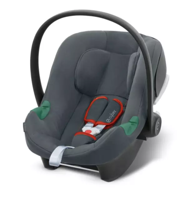 Asiento de coche para bebé orientado hacia atrás Cybex ATON B2 i-Size, 0-13 kg - gris acero | gris oscuro