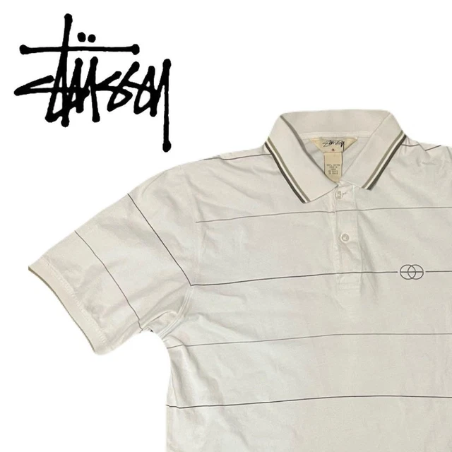 OLD STUSSY 90S 00s Polo Shirt Old Stussy Border EUR 101,11