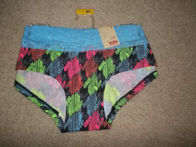 NO BOUNDARIES NOBO Womens Juniors Multicolor Hipster Panties - Medium 6 -  NWT $3.99 - PicClick