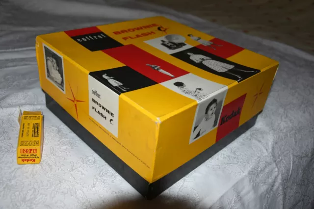 boîte coffret vide pour flash Brownie C appareil  photo Kodak 