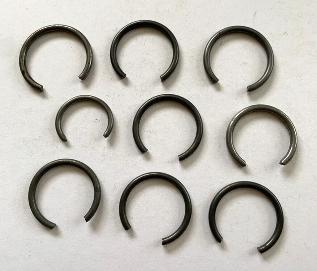 Vintage Antique Clock Parts - 9 ASSORTED METAL MAINSPRINGS LOOPS
