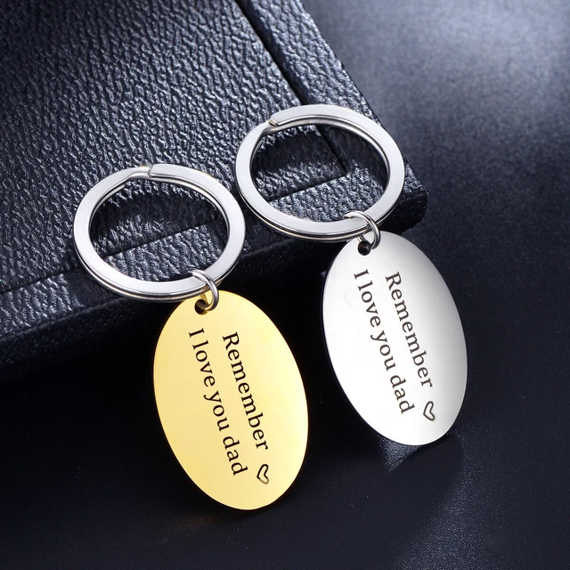 Fathers Day Gift for Dad PaPa from Daughter Remember I Love You Dad Keychain