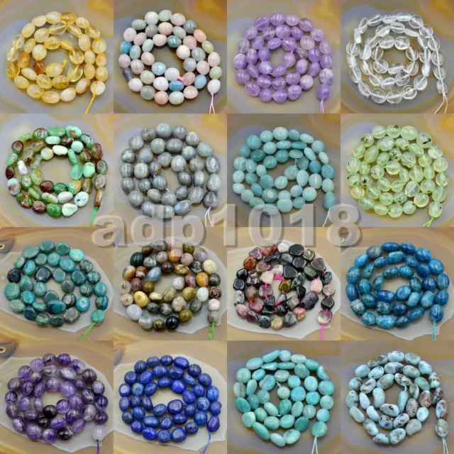 Natural Gemstone Freeform Potato 6x8-10x12mm Loose Beads on a 15.5" Strand